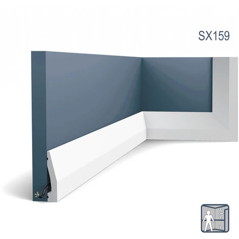 Skirting Orac Decor SX159 AXXENT Baseboard Moulding Panel Moulding Decorative Moulding Contemporary Design White 2 M 2 Skirting Orac Decor SX159 AXXENT Baseboard Moulding Panel Moulding Decorative Moulding Contemporary Design White 2 M - Image 2