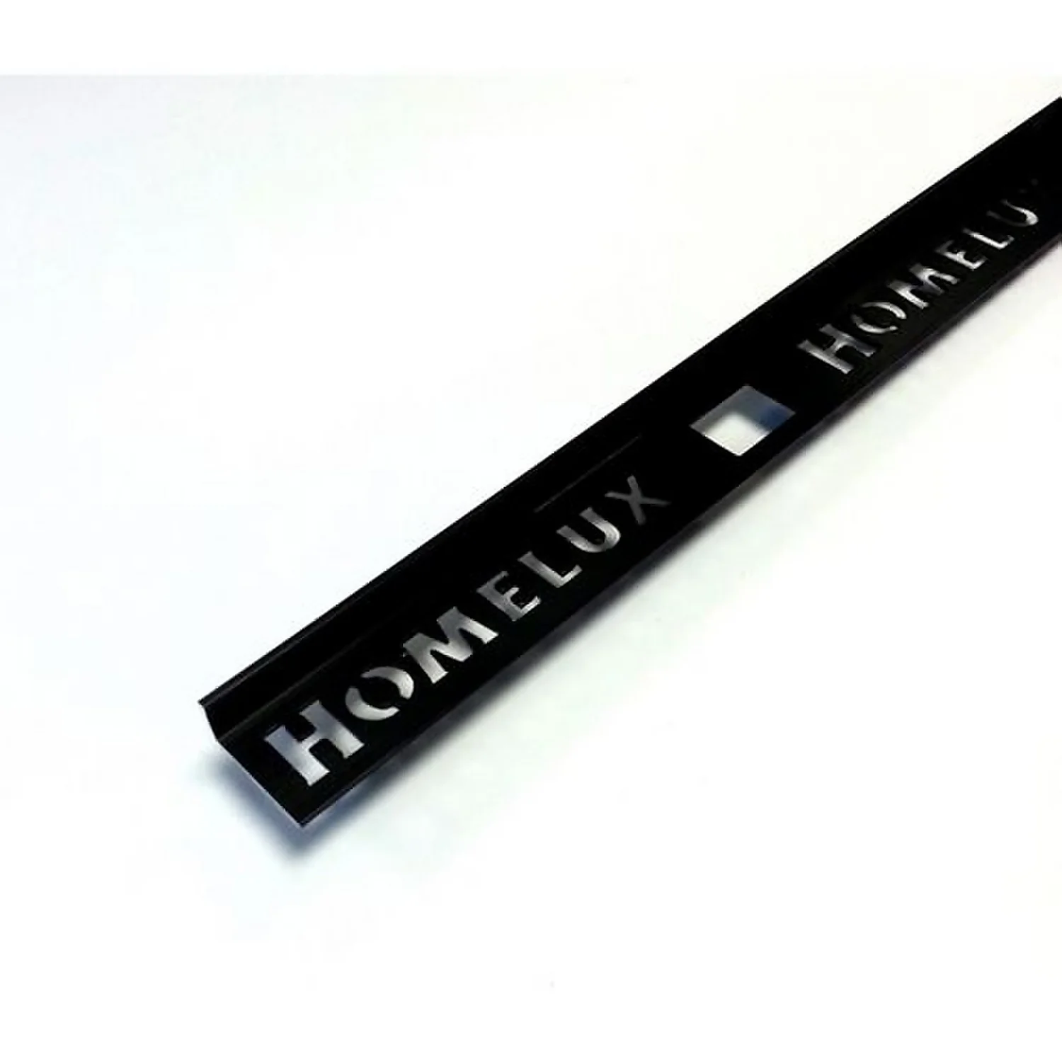 Homelux Straight Edge 10mm Brushed Tile Trim - Black - 1.83m 1 Homelux Straight Edge 10mm Brushed Tile Trim - Black - 1.83m