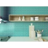 House Of Mosaics Teal Crackle Midi Metro Mosaic Tile - 295 X 288mm