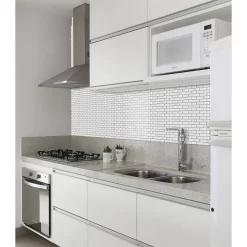 House Of Mosaics White Mini Metro Mosaic Tile - 296 X 296mm