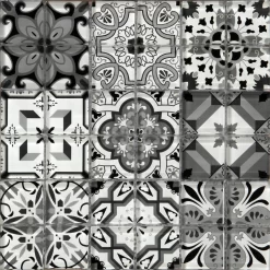 House Of Mosaics Geo Moroccan Black & White Mosaic Tile (Sample Only) - 150 X 110mm