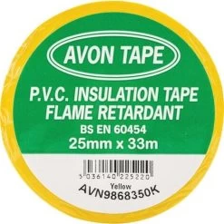 Avon Yellow PVC Insulation Tape - 25mm X 33m -Quality Flooring Store 13838056 4