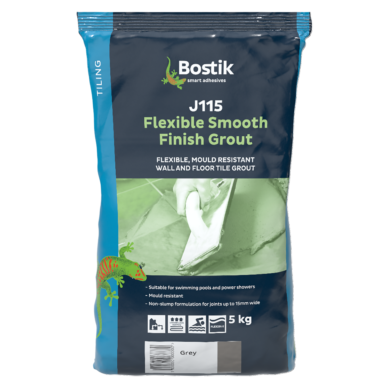 Bostik J115 Flexible Smooth Finish Tile Grout 5kg - Grey 1 Bostik J115 Flexible Smooth Finish Tile Grout 5kg - Grey