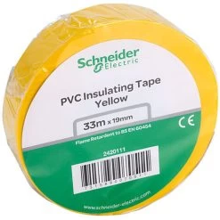 Schneider Electric 2420111 PVC Tape 19mm X 33m Yellow