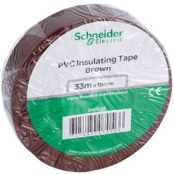 Schneider Electric 2420116 PVC Tape 19mm X 33m Brown