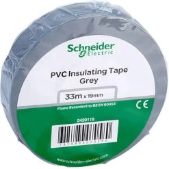 Schneider Electric 2420118 PVC Tape 19mm X 33m Grey