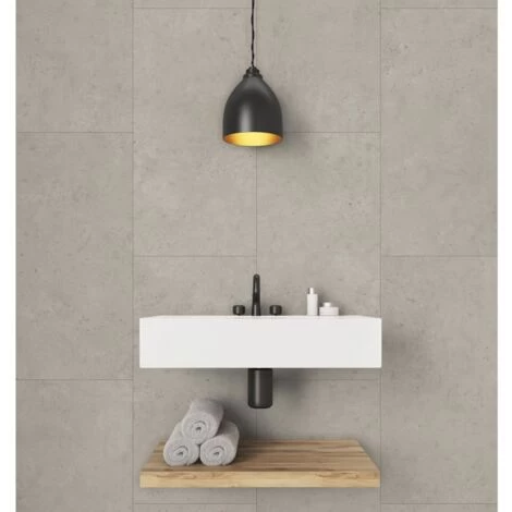 Wallcovering Tile Gx Wall+ 11pcs Concrete 30x60cm Beige Grosfillex 2 Wallcovering Tile Gx Wall+ 11pcs Concrete 30x60cm Beige Grosfillex - Image 2
