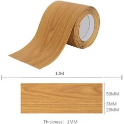 Livingandhome 1000x5CM Flexible Skirting PVC Strip Self Adhesive Board, Natural 9 Livingandhome 1000x5CM Flexible Skirting PVC Strip Self Adhesive Board, Natural -Quality Flooring Store 30932270 5
