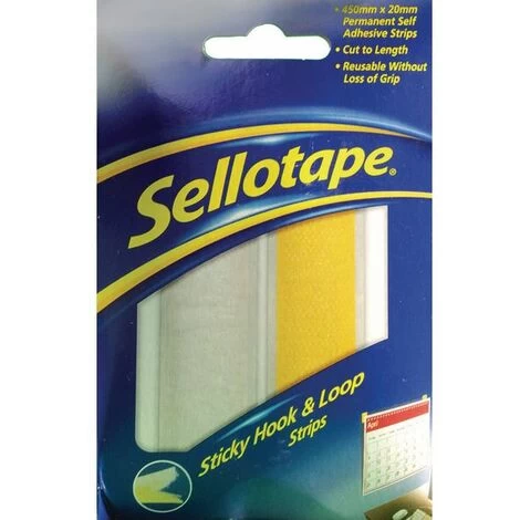 Sellotape Sticky Hook Loop Strip - SE40724 2 Sellotape Sticky Hook Loop Strip - SE40724 - Image 2