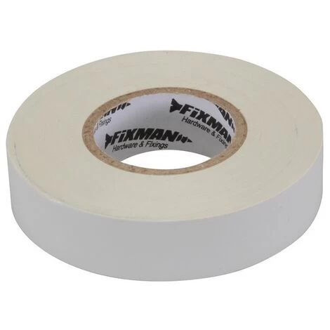 Fixman (189311) Electrical Insulation Tape 19mm X 33m White 1 Fixman (189311) Electrical Insulation Tape 19mm X 33m White