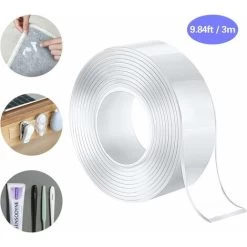 Double Sided Nano Tape Adhesive Tape, Transparent Without Trace Extra Strong Carpet Tape, High Temperature Waterproof Adhesive Tapes No Nails Or Screws SOEKAVIA