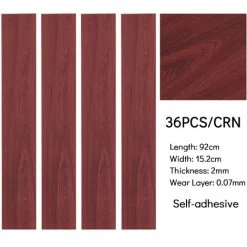 Livingandhome Set Of 36 Planks PVC Self-stick Waterproof Floor Flooring Plank -Quality Flooring Store 38752947 4