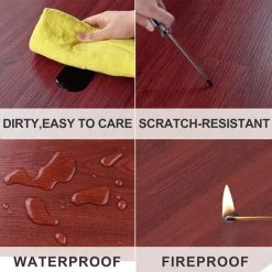 Livingandhome Set Of 36 Planks PVC Self-stick Waterproof Floor Flooring Plank -Quality Flooring Store 38752947 5