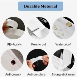 Bathroom Silicone Gasket, Sealing Tape Self-adhesive PE Waterproof Tape For Bathtub, Shower, Toilet, Kitchen, Sink, Floor, Wall, Corner Protector-Blue SOEKAVIA -Quality Flooring Store 38917717 3