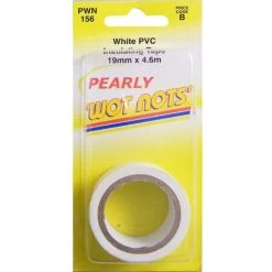 WOT-NOTS PVC Insulation Tape - White - 19mm X 4.6m - PWN156