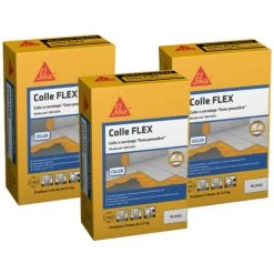 Set Of 3 SIKA SikaCeram 200 Flex Tile Adhesives - White - 2.5 Kg