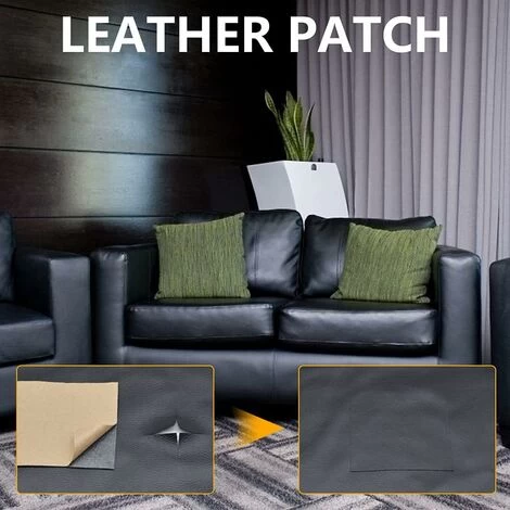 Leather Repair Patch, Leather Patch, 5 Pieces Self-adhesive Leather Patch, Durable, Abrasion Resistant Artificial Leather, Sticker, For Car Seats, Sofas (20 X 30cm, Black) 3 Leather Repair Patch, Leather Patch, 5 Pieces Self-adhesive Leather Patch, Durable, Abrasion Resistant Artificial Leather, Sticker, For Car Seats, Sofas (20 X 30cm, Black) - Image 3