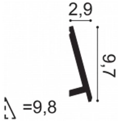 Orac Decor SX179 Diagonal LED Lighting Moulding 2 Orac Decor SX179 Diagonal LED Lighting Moulding - Image 2