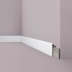 Cover Moulding NMC CF2 WALLSTYL Noel Marquet Decorative Moulding Skirting Moulding For Decoration Contemporary Design White 2 M