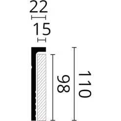 Cover Moulding NMC CF2 WALLSTYL Noel Marquet Decorative Moulding Skirting Moulding For Decoration Contemporary Design White 2 M -Quality Flooring Store 51385573 3