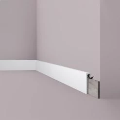 Cover Moulding NMC CF2S WALLSTYL Noel Marquet Decorative Moulding Skirting Moulding For Decoration Contemporary Design White 2 M