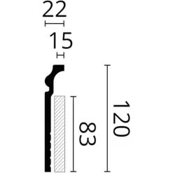 Cover Moulding NMC CF3 WALLSTYL Noel Marquet Decorative Moulding Skirting Moulding For Decoration Contemporary Design White 2 M -Quality Flooring Store 51385576 3