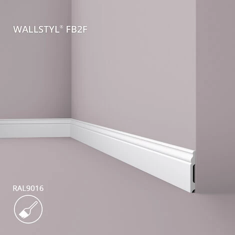 Skirting NMC FB2F WALLSTYL Noel Marquet Base Moulding Baseboard Decorative Moulding Timeless Classic Design White 2 M 2 Skirting NMC FB2F WALLSTYL Noel Marquet Base Moulding Baseboard Decorative Moulding Timeless Classic Design White 2 M - Image 2