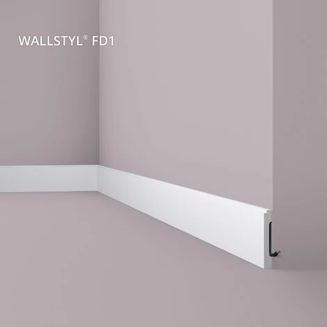 Skirting NMC FD1 WALLSTYL Noel Marquet Base Moulding Baseboard Decorative Moulding Contemporary Design White 2 M 2 Skirting NMC FD1 WALLSTYL Noel Marquet Base Moulding Baseboard Decorative Moulding Contemporary Design White 2 M - Image 2