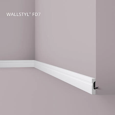 Skirting NMC FD7 WALLSTYL Noel Marquet Base Moulding Baseboard Decorative Moulding Timeless Classic Design White 2 M 2 Skirting NMC FD7 WALLSTYL Noel Marquet Base Moulding Baseboard Decorative Moulding Timeless Classic Design White 2 M - Image 2