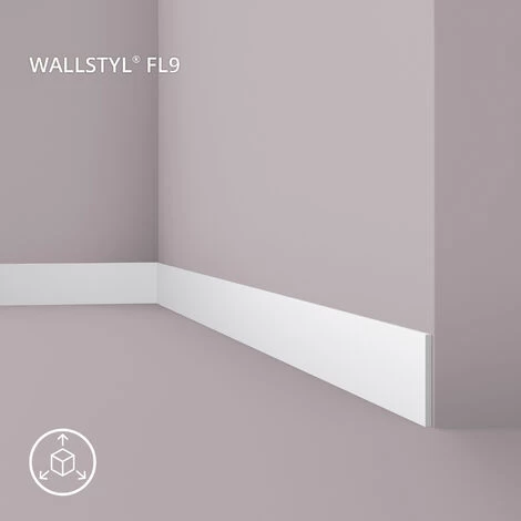 Skirting NMC FL9 WALLSTYL Noel Marquet Decorative Moulding Panel Moulding Frieze Moulding Timeless Classic Design White 2 M 2 Skirting NMC FL9 WALLSTYL Noel Marquet Decorative Moulding Panel Moulding Frieze Moulding Timeless Classic Design White 2 M - Image 2