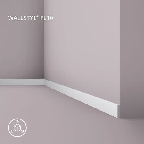 Skirting NMC FL10 WALLSTYL Noel Marquet Base Moulding Baseboard Decorative Moulding Contemporary Design White 2 M 2 Skirting NMC FL10 WALLSTYL Noel Marquet Base Moulding Baseboard Decorative Moulding Contemporary Design White 2 M - Image 2
