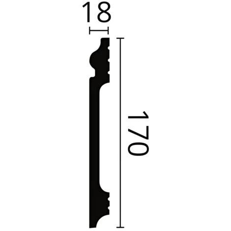 Skirting NMC FL17 WALLSTYL Noel Marquet Base Moulding Baseboard Decorative Moulding Timeless Classic Design White 2 M 3 Skirting NMC FL17 WALLSTYL Noel Marquet Base Moulding Baseboard Decorative Moulding Timeless Classic Design White 2 M - Image 3