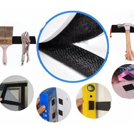 Hook And Loop Strip Tape,5M Double Sided Sticky Tape,Self Adhesive Sticky Back Fastening Tape 20mm Wide - White 3 Hook And Loop Strip Tape,5M Double Sided Sticky Tape,Self Adhesive Sticky Back Fastening Tape 20mm Wide - White - Image 3