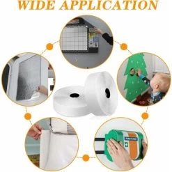 Hook And Loop Strip Tape,5M Double Sided Sticky Tape,Self Adhesive Sticky Back Fastening Tape 20mm Wide - White 8 Hook And Loop Strip Tape,5M Double Sided Sticky Tape,Self Adhesive Sticky Back Fastening Tape 20mm Wide - White -Quality Flooring Store 51791817 4