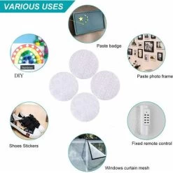 310pcs Heavy Duty Hook And Loop Dots Pre-cut 10 Mm In Diameter Self Adhesive Sticky Dots Fastening Mounting Double Sided Tape For Special Education Classroom, Children's Activities, DIY Lover (White) -Quality Flooring Store 52489817 5