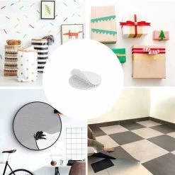 300 Pairs Dots 10mm Round Self Adhesive Hook & Loop Sticky Back Tape Strips Fabric Fastener Light Weight Stronghold (White) -Quality Flooring Store 52489821 4