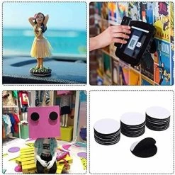 200 Pieces White Round Size Self Adhesive Tape, Industrial Strength Hook Loop Dots, Double Sided Sticky Tape For Home Or Office Wall Decor Or Heavy Duty Carpet Gripper Tools Hanging, 10MM -Quality Flooring Store 52489822 4