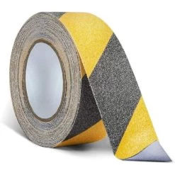 MUFF Anti-Slip Safety Tape For Stair Steps High Traction Friction Hazard Warning Tape - Black/Yellow 50mmx5m