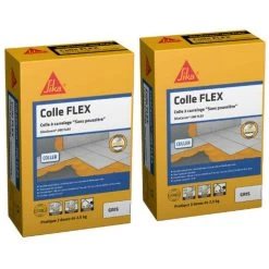 Set Of 2 SIKA SikaCeram 200 Flex Tile Adhesives - Grey - 2.5 Kg
