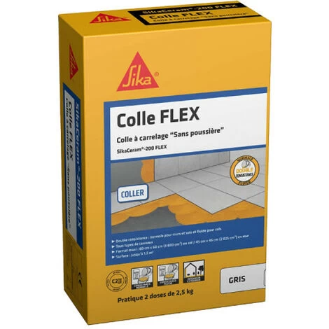 Set Of 2 SIKA SikaCeram 200 Flex Tile Adhesives - Grey - 2.5 Kg 2 Set Of 2 SIKA SikaCeram 200 Flex Tile Adhesives - Grey - 2.5 Kg - Image 2