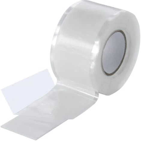 2x 3m Self-fusing Silicone Tape (self-amalgamating, Self-vulcanizing), Insulation Tape And Sealing Tape (water, Air), 25 Mm Wide, White 1 2x 3m Self-fusing Silicone Tape (self-amalgamating, Self-vulcanizing), Insulation Tape And Sealing Tape (water, Air), 25 Mm Wide, White