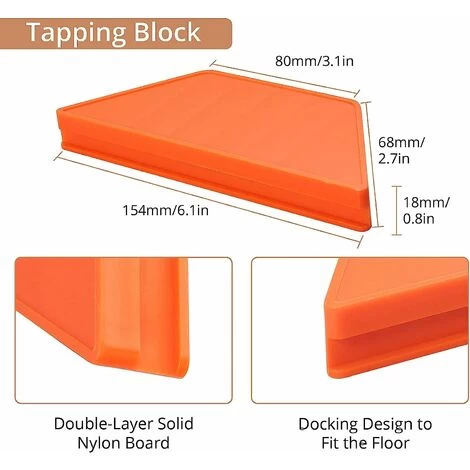 Laminate Flooring Installation Kit, Laminate Flooring Installation Kit With 60 Punching Block Spacers, Heavy-Duty Pull-Up Bar And Fiberglass Mallet, Non-Slip Soft Grip 5 Laminate Flooring Installation Kit, Laminate Flooring Installation Kit With 60 Punching Block Spacers, Heavy-Duty Pull-Up Bar And Fiberglass Mallet, Non-Slip Soft Grip - Image 5