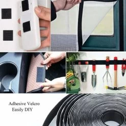 8m Double Sided Tape Extra Strong Self Adhesive Velcro Tape 20mm Wide Black Sewing School Office Home -Quality Flooring Store 68107469 5