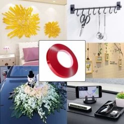 10M X 10MM Premium Clear Mounting Adhesive Tape, Double Sided Acrylic Foam Tape, For Glass, Metal, Plastic (1mm Thick) -Quality Flooring Store 68262243 4