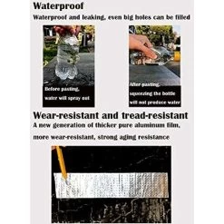 Butyl Rubber Aluminum Foil Tape, Super Waterproof Tape, For Roof Leak, Surface Crack (1mm10cm5m) 7 Butyl Rubber Aluminum Foil Tape, Super Waterproof Tape, For Roof Leak, Surface Crack (1mm10cm5m) -Quality Flooring Store 72585153 3