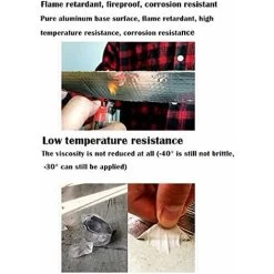 Butyl Rubber Aluminum Foil Tape, Super Waterproof Tape, For Roof Leak, Surface Crack (1mm10cm5m) 8 Butyl Rubber Aluminum Foil Tape, Super Waterproof Tape, For Roof Leak, Surface Crack (1mm10cm5m) -Quality Flooring Store 72585153 4