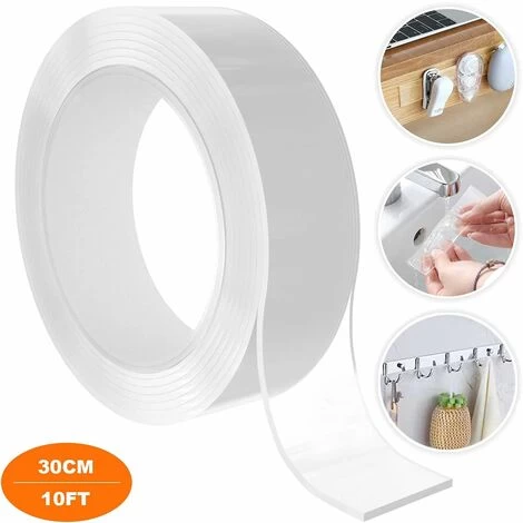 Reusable Nano Adhesive Tape, Nano Tape, Traceless Washable Adhesive Tape, Multifunctional Traceless Double Sided, Anti-Slip Adhesive For Glass, Plastic, Wood, Metal, Paper, Etc. 5 Reusable Nano Adhesive Tape, Nano Tape, Traceless Washable Adhesive Tape, Multifunctional Traceless Double Sided, Anti-Slip Adhesive For Glass, Plastic, Wood, Metal, Paper, Etc. - Image 5
