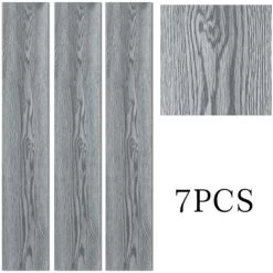 Livingandhome Grey Rustic Style Wood Plank PVC Laminate Flooring, 1 Square