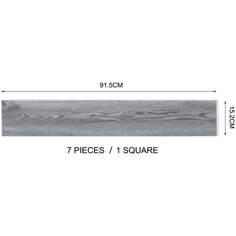 Livingandhome Grey Rustic Style Wood Plank PVC Laminate Flooring, 1 Square 5 Livingandhome Grey Rustic Style Wood Plank PVC Laminate Flooring, 1 Square - Image 5