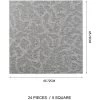 Livingandhome Grey Modern Carpet Squares PVC Flooring Peel And Stick